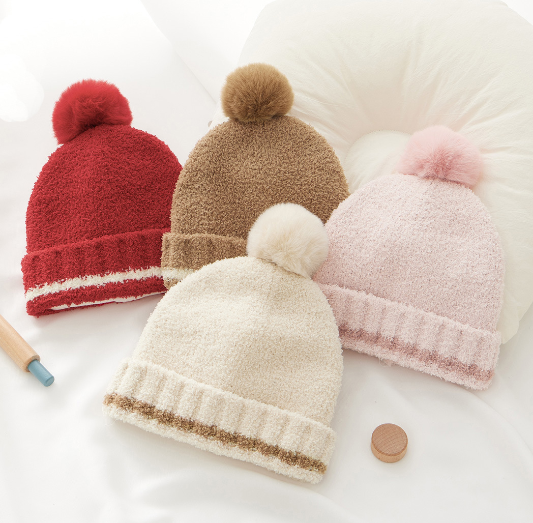 AL001342 ALLCH Baby Toddlers Winter Stripe Soft Beanie with Cotton Lining