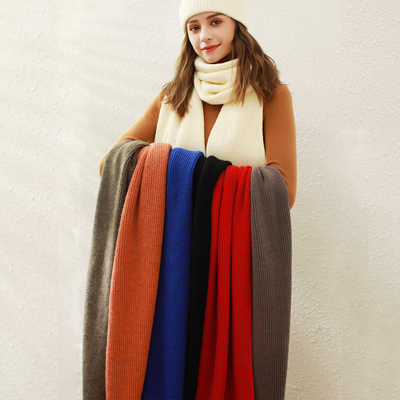 FS000691 ALLCH Knitted Women Thickening Scarf - Image 4