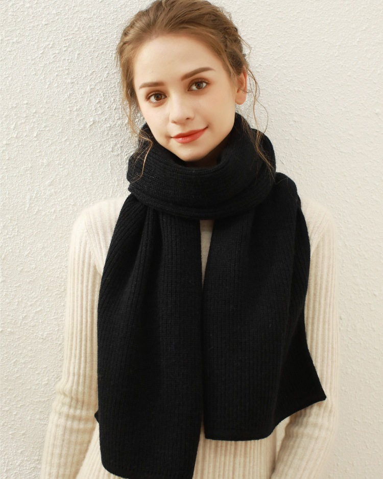 FS000691 ALLCH Knitted Women Thickening Scarf - Image 5