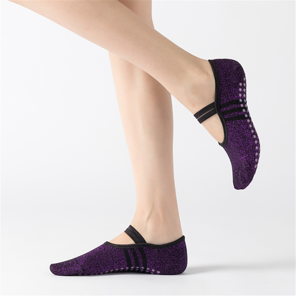 FS000112 ALLCH Knitted Sports Performance Non Slip No Show Ankle Yoga Pilates Socks - Image 3