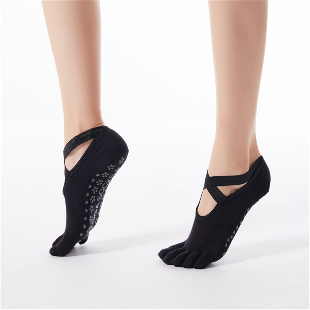 FS000128 ALLCH Eco-friendly Breathable Women Yoga Grip Socks - Image 3