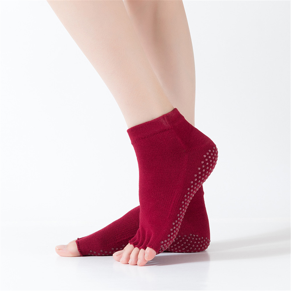 AL000119 ALLCH Women Bamboo Trampoline Non-slip Floor Yoga Socks - Image 4