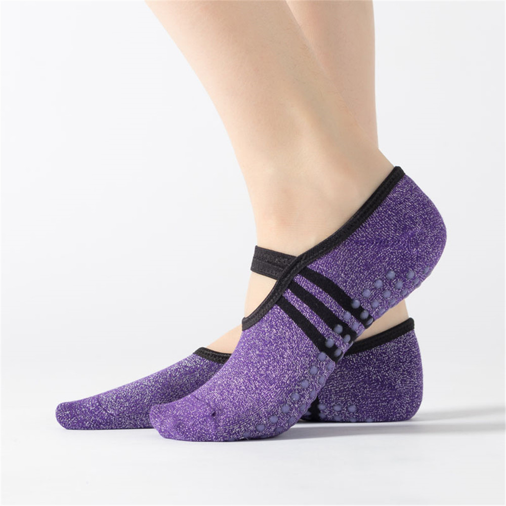 FS000112 ALLCH Knitted Sports Performance Non Slip No Show Ankle Yoga Pilates Socks - Image 4