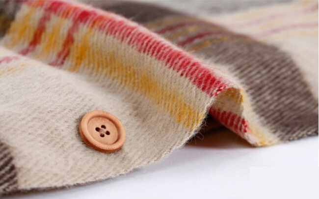 FS000932 ALLCH Lady's European Retro Cashmere Plaid Shawl - Image 6
