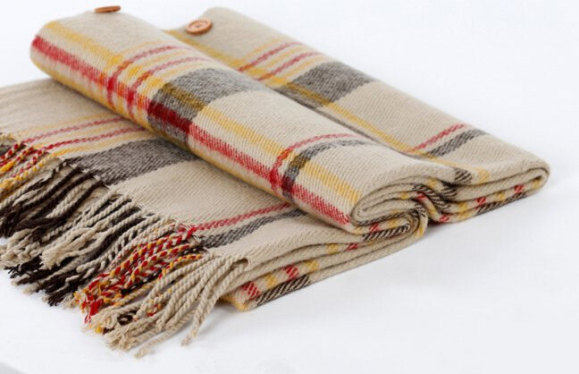 FS000932 ALLCH Lady's European Retro Cashmere Plaid Shawl - Image 7