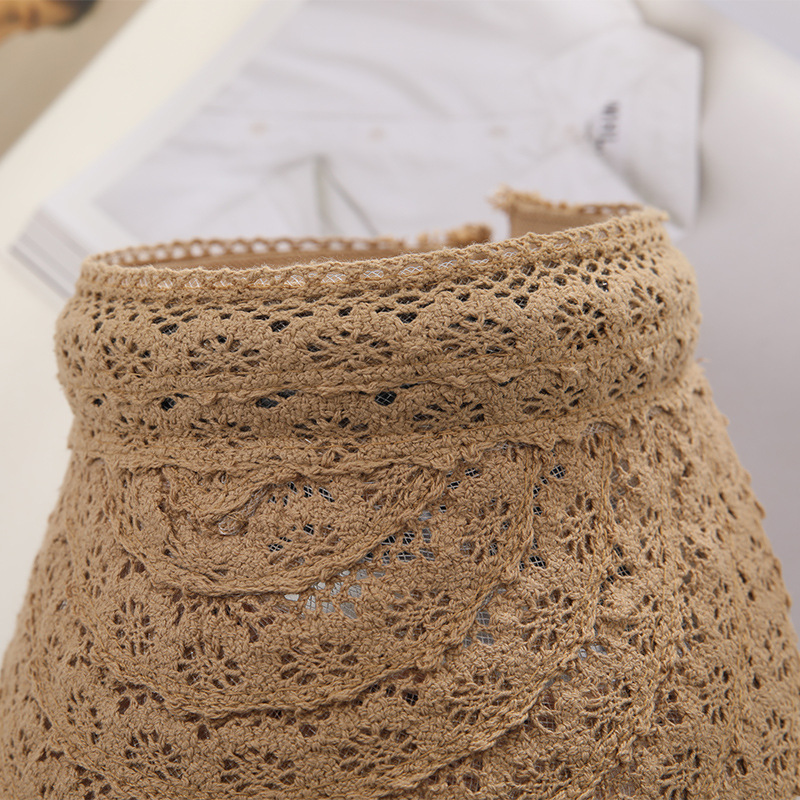 AL001336 ALLCH Women Breathable Lace Fabric Sun Visor Cap - Image 8