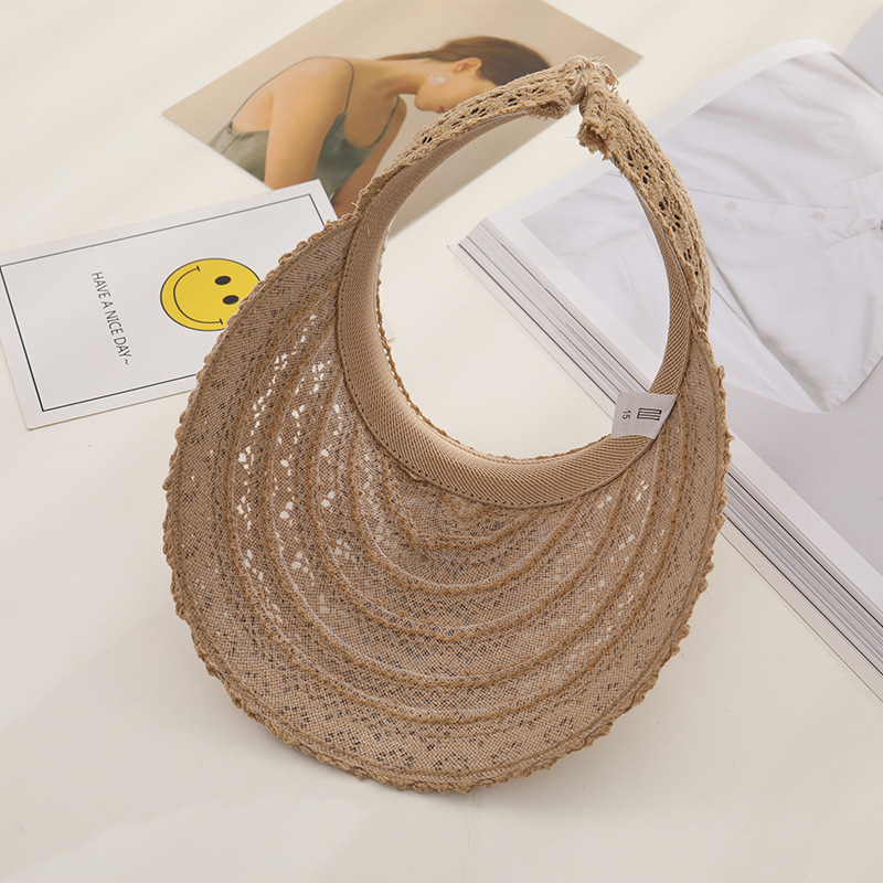 AL001336 ALLCH Women Breathable Lace Fabric Sun Visor Cap - Image 9