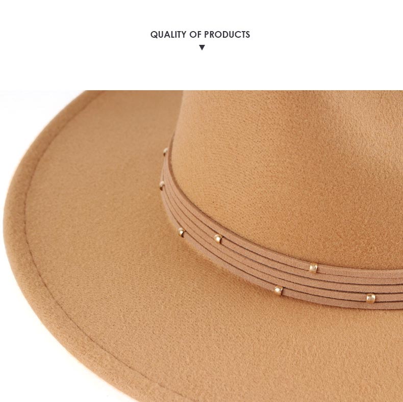 AL000536 ALLCH Tie Bow Big Wide Brim Women Fedora Hat - Image 4