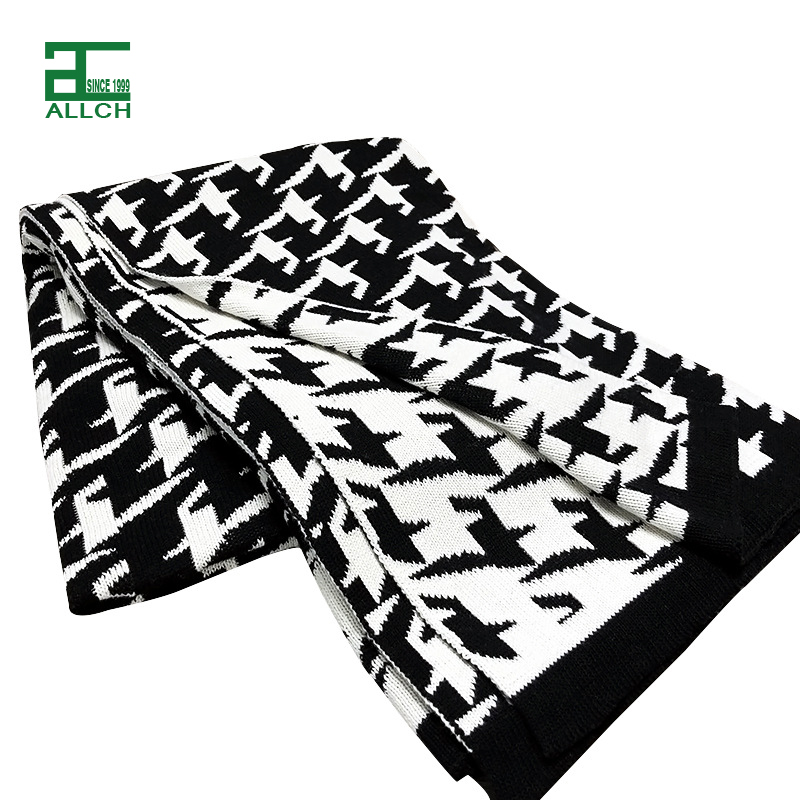 AL000125 ALLCH Houndstooth Blanket Knitted Classical Soft Lightweight Decorative Sofa Couch Bed Throw Blanket