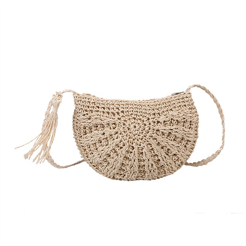 AL001747 ALLCH Straw Single Shoulder Straddle Women's Beach Holiday Bag - Image 2