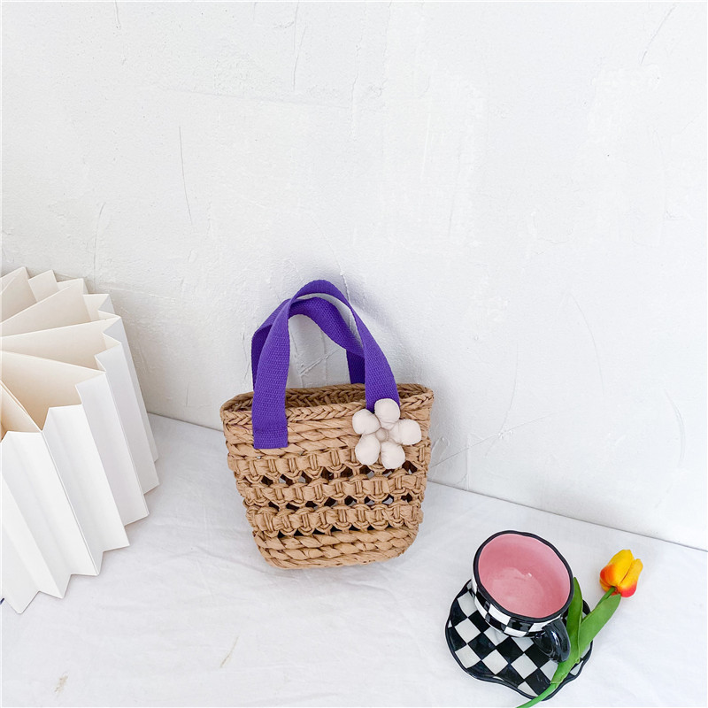 AL001736 ALLCH Children's Straw Bag Accessories Shoulder Tote For Girls - Image 5